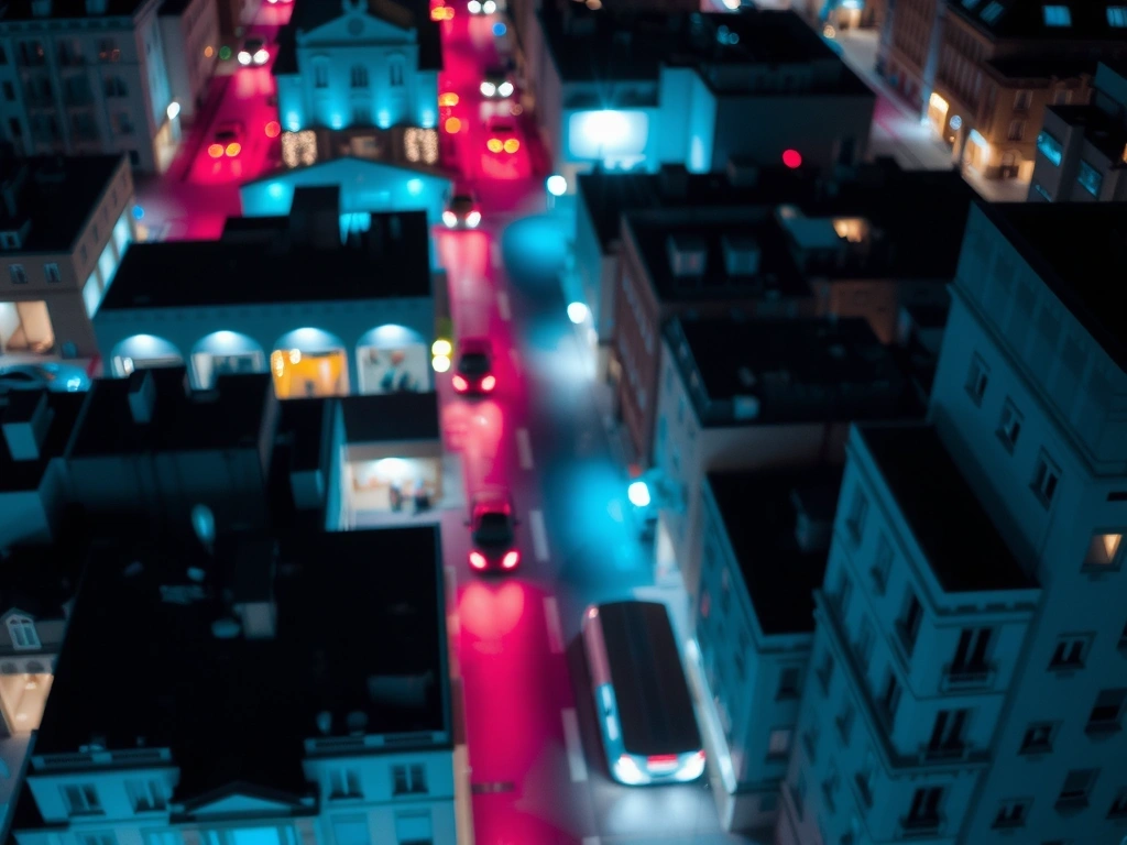 Luces de ciudad nocturna